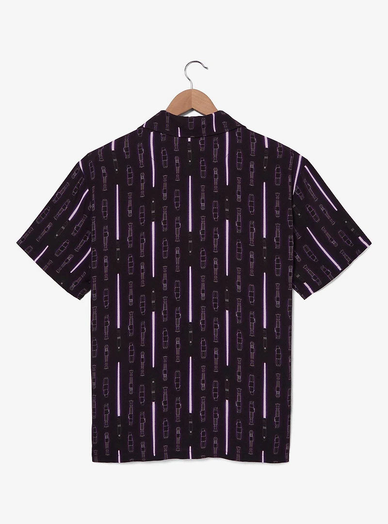 Star Wars Mace Windu Lightsaber Allover Print Woven Shirt — BoxLunch Exclusive