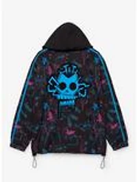 Arcane Jinx Graffiti Allover Print Windbreaker - BoxLunch Exclusive