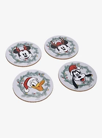Disney Mickey & Friends Holiday Wreath Coaster Set