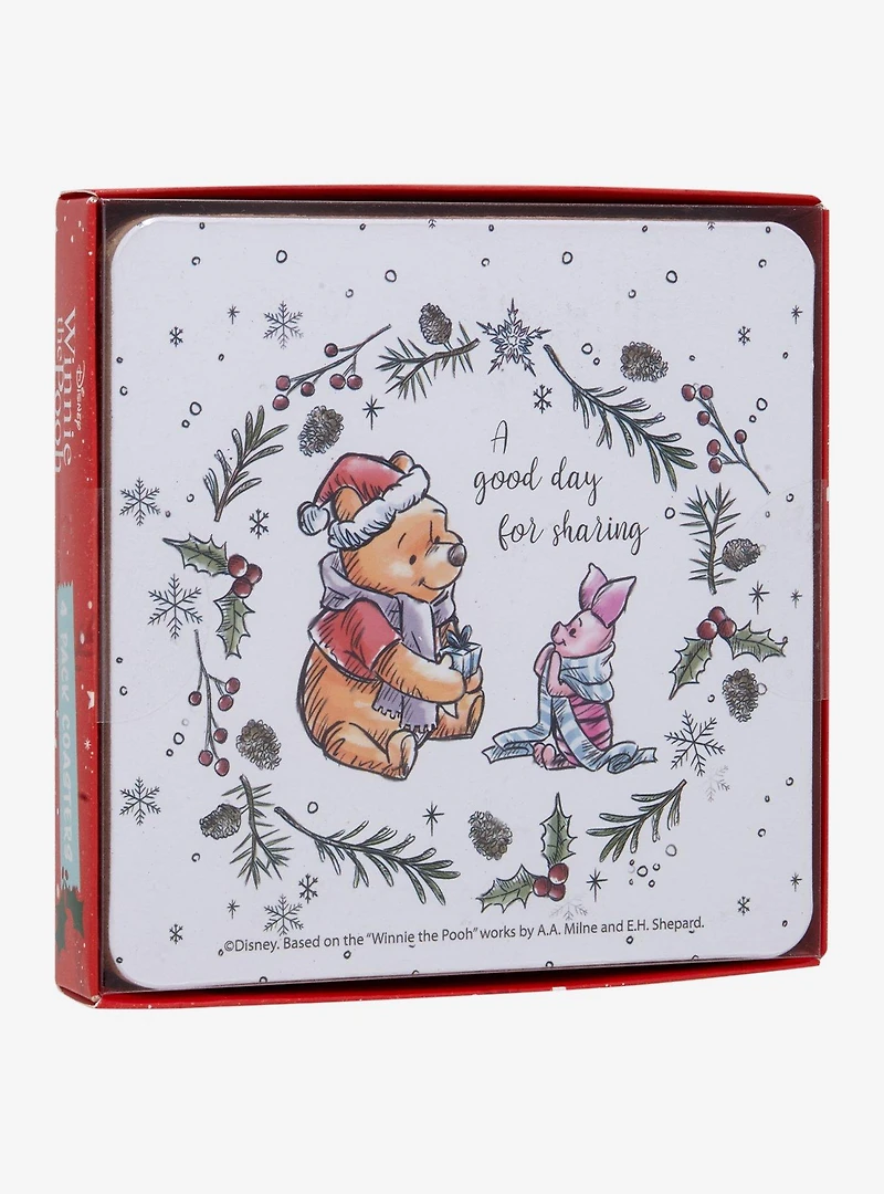 Disney Winnie the Pooh Christmas Coaster Set