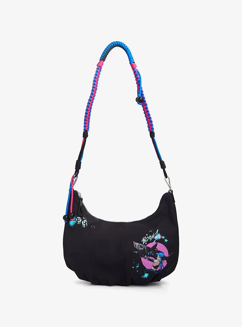 Arcane Jinx Graffiti Glow-in-the-Dark Crossbody Bag — BoxLunch Exclusive
