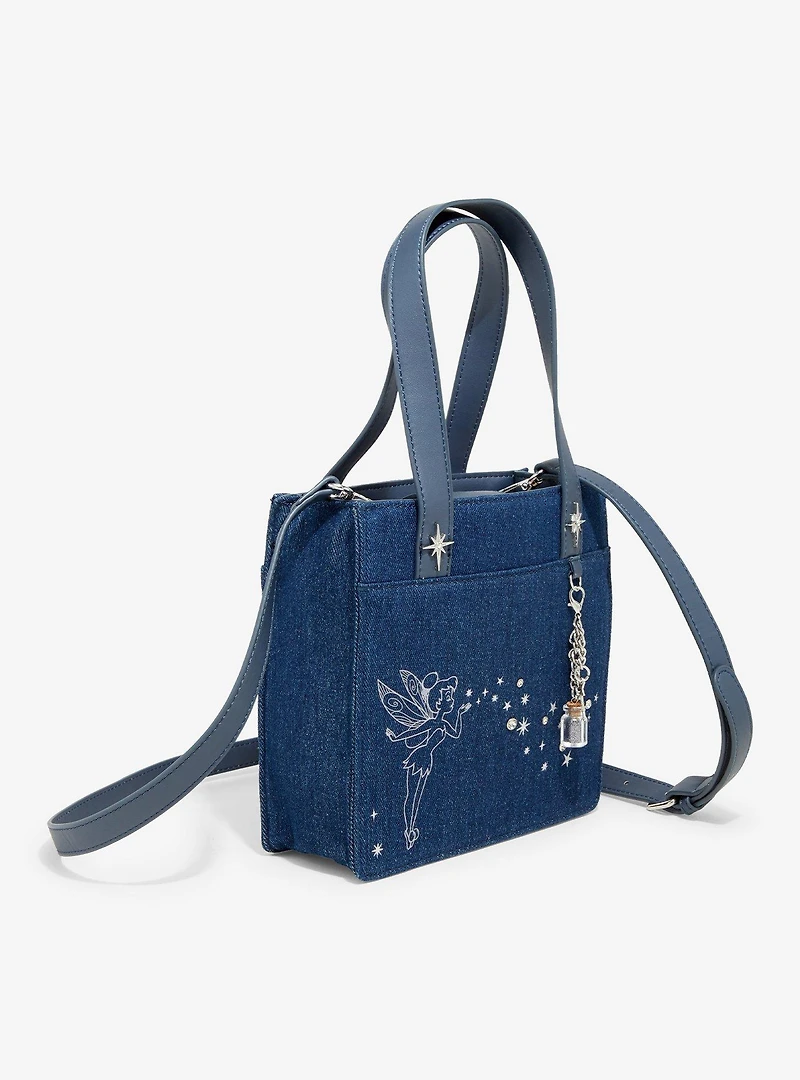 Disney Peter Pan Tinker Bell Denim Mini Crossbody Bag - BoxLunch Exclusive