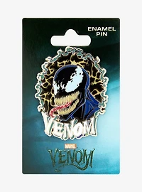 Marvel Venom Frame Portrait Glow-in-the-Dark Enamel Pin - BoxLunch Exclusive