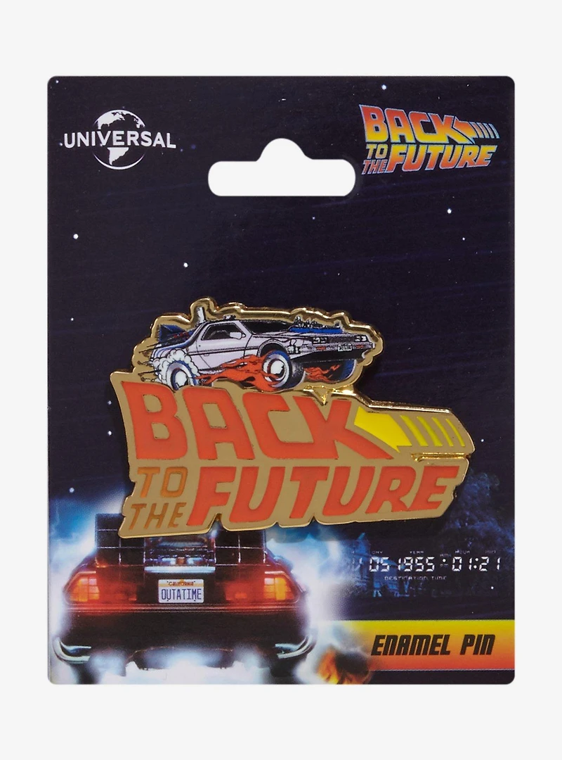 Back to the Future Title Glow-in-the-Dark Enamel Pin