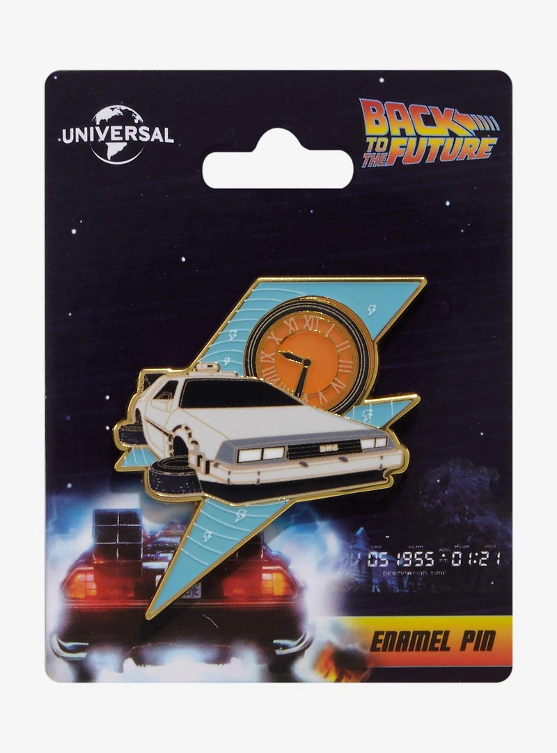 Back to the Future Clock Glow-in-the-Dark Enamel Pin