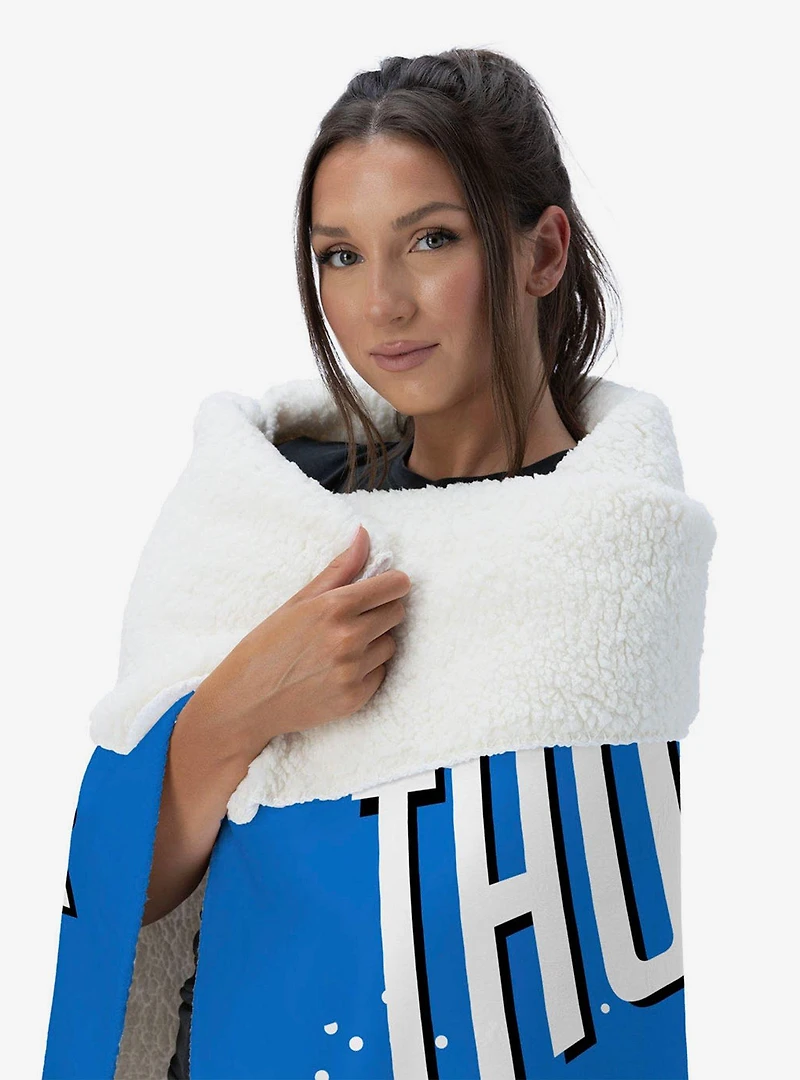 NBA Oklahoma City Thunder Net Gain Silk Touch Sherpa Throw Blanket