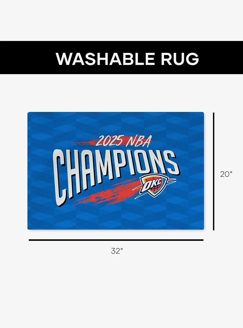 NBA Oklahoma City Thunder Worthy Washable Rug