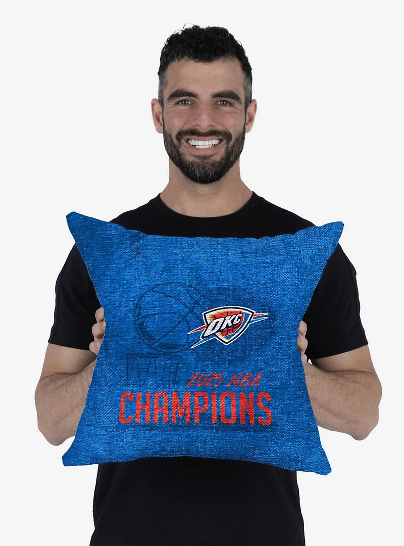 NBA Oklahoma City Thunder Hoopla Double Sided Tapestry Pillow