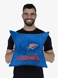 NBA Oklahoma City Thunder Hoopla Double Sided Tapestry Pillow