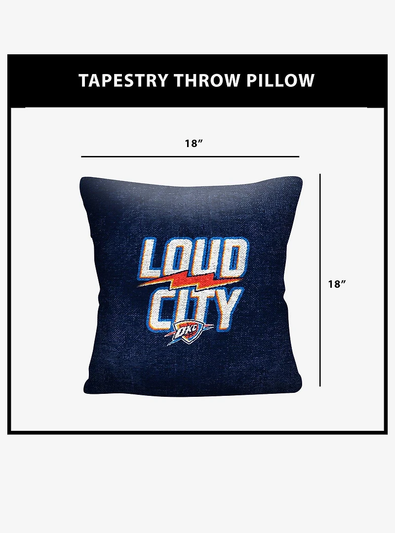 NBA Oklahoma City Thunder Hoopla Double Sided Tapestry Pillow