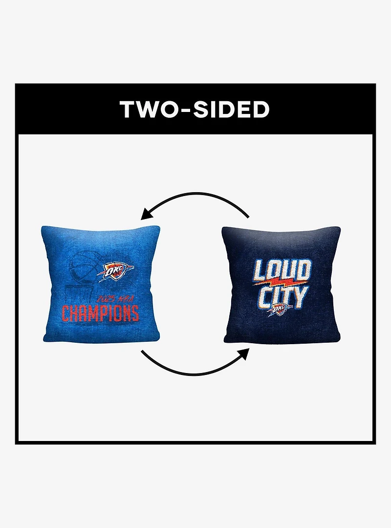 NBA Oklahoma City Thunder Hoopla Double Sided Tapestry Pillow