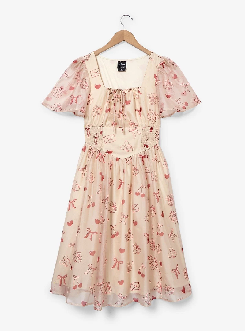 Disney Mickey & Minnie Mouse Valentine's Day Icons Smock Dress - BoxLunch Exclusive