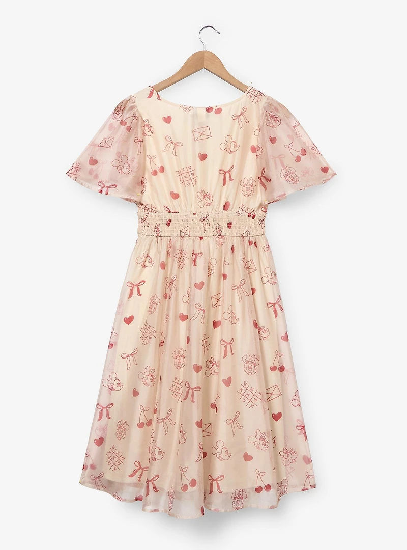 Disney Mickey & Minnie Mouse Valentine's Day Icons Smock Dress - BoxLunch Exclusive