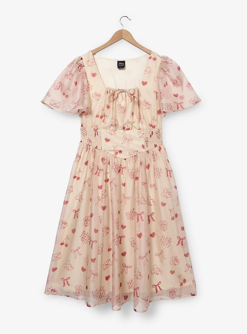 Disney Mickey & Minnie Mouse Valentine's Day Icons Plus Smock Dress - BoxLunch Exclusive