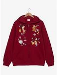 Disney Beauty and The Beast Embroidered Characters Zippered Hoodie - BoxLunch Exclusive