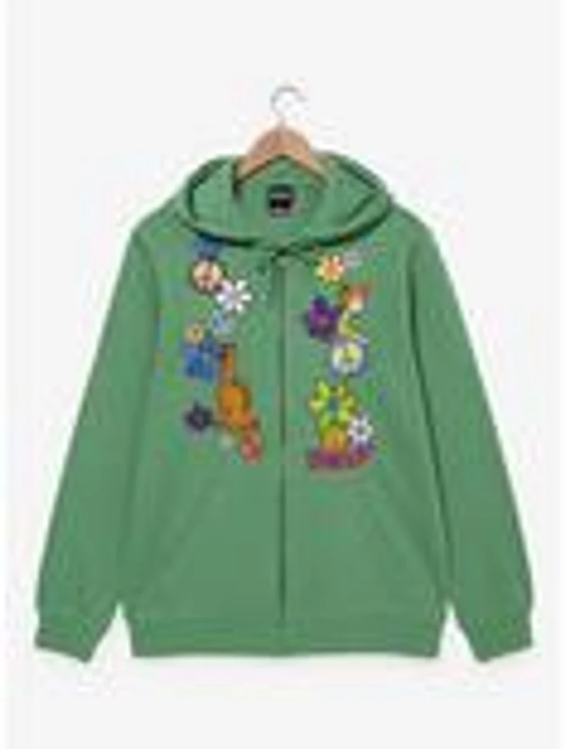 Scooby-Doo! Floral Embroidered Zippered Hoodie - BoxLunch Exclusive