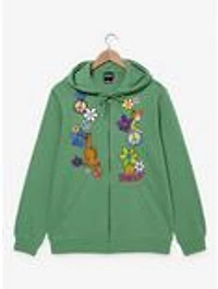 Scooby-Doo! Floral Embroidered Zippered Hoodie - BoxLunch Exclusive