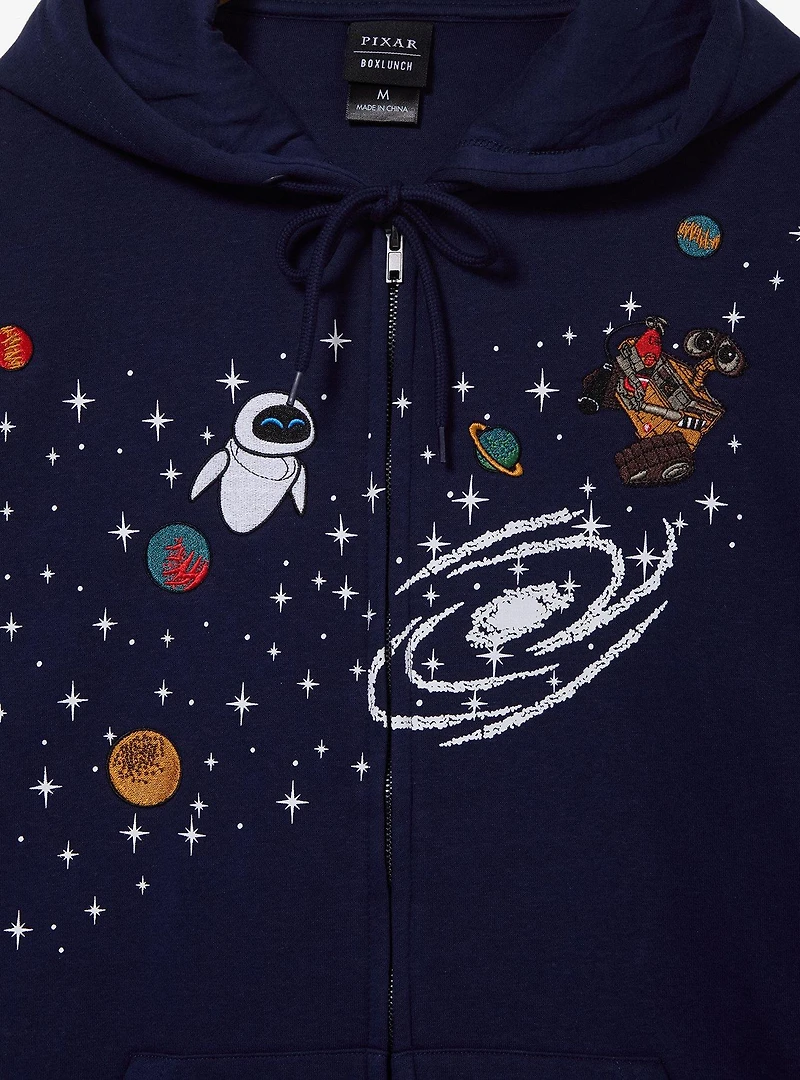 Disney Pixar WALL-E EVE & Space Embroidered Zippered Hoodie - BoxLunch Exclusive