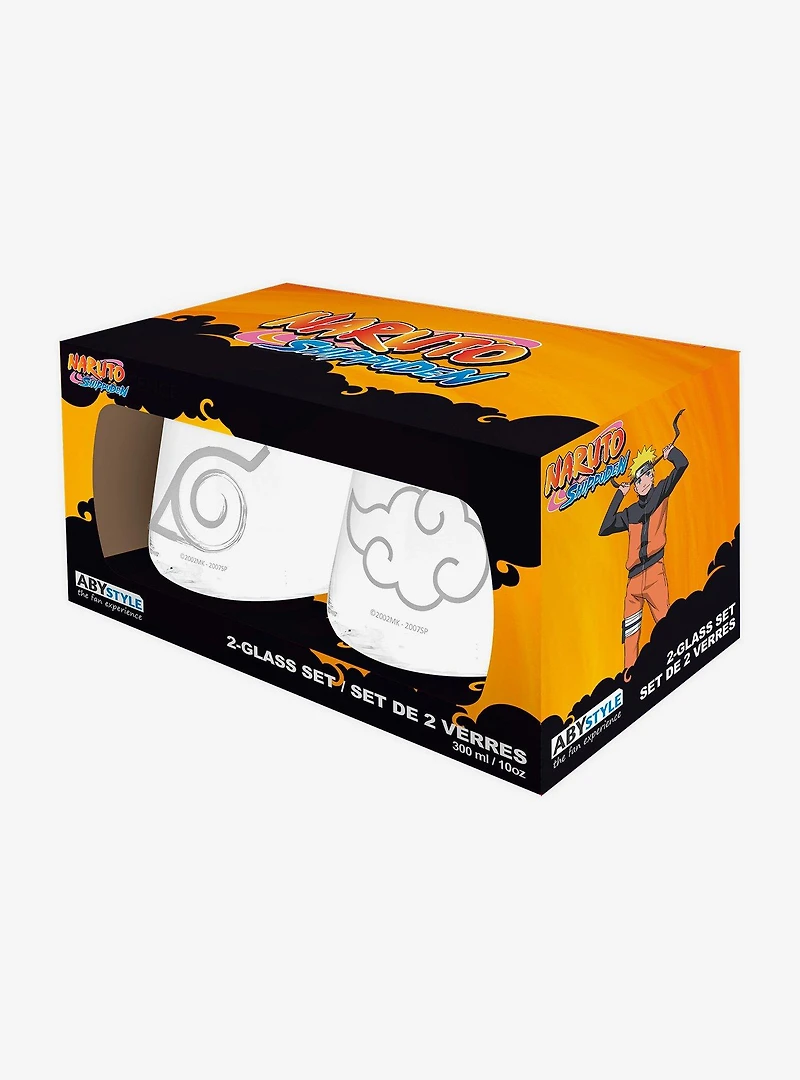 Naruto Shippuden Konoha & Akatsuki Glass Set