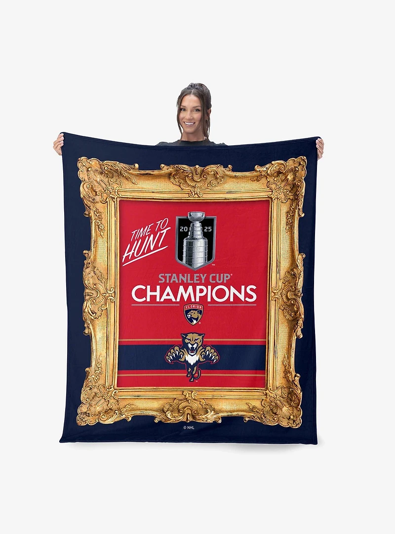 NHL Florida Panthers Portrait Silk Touch Sherpa Throw Blanket