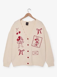 Disney Mickey & Minnie Valentine's Day Women's Plus Cardigan — BoxLunch Exclusive