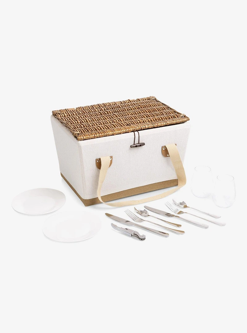 Lemongrove Bees & Lemons Picnic Basket For 2