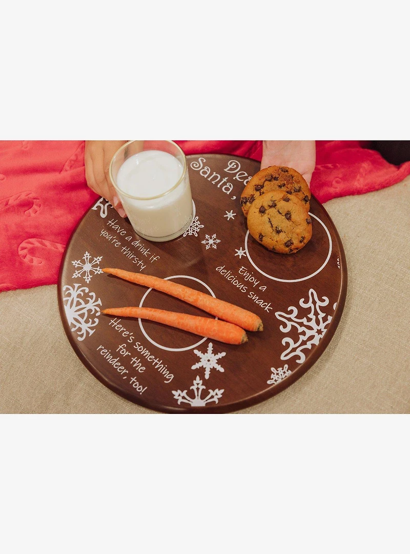 Dear Santa Milk & Cookies Serving Tray
