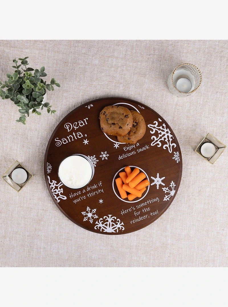Dear Santa Milk & Cookies Serving Tray