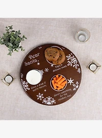 Dear Santa Milk & Cookies Serving Tray