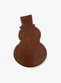 Reversible Snowman Sectioned Serving Tray With Knife