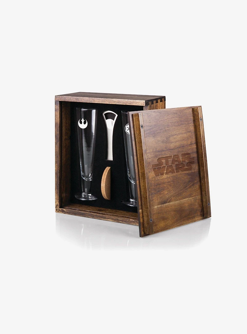 Star Wars Beverage Glass Set With Bottle Opener and Coasters