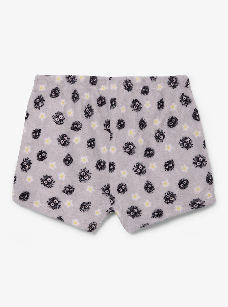 Studio Ghibli® Spirited Away Floral Soot Sprites Women's Plush Sleep Shorts - BoxLunch Exclusive