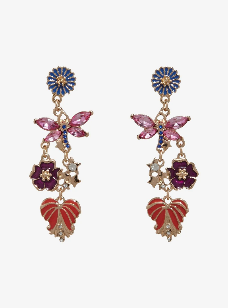 Coraline Dragonfly Floral Earrings - BoxLunch Exclusive