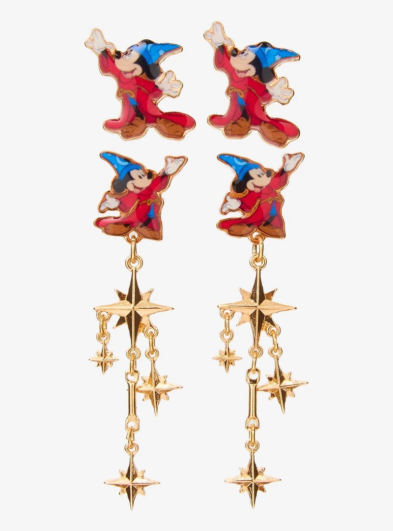 Disney Fantasia 85th Anniversary Sorcerer Mickey Star Dangling Earring Set — BoxLunch Exclusive