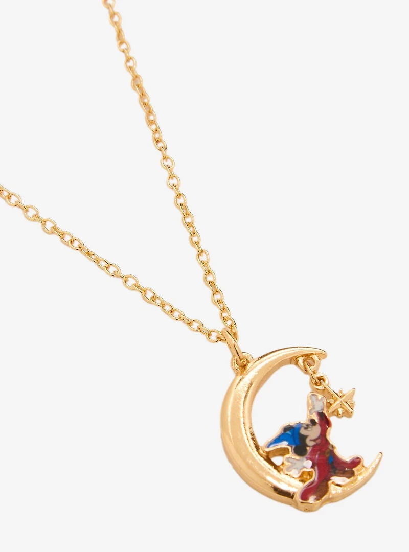 Disney Fantasia 85th Anniversary Sorcerer Mickey Moon Necklace — BoxLunch Exclusive