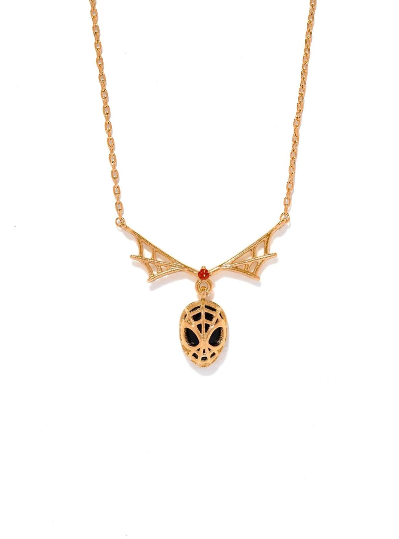 Girls Crew Marvel Spider-Man Miles Morales Web Necklace - BoxLunch Exclusive