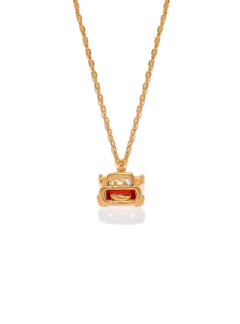 Girls Crew Disney Pixar Cars Lightning McQueen Charm Necklace - BoxLunch Exclusive