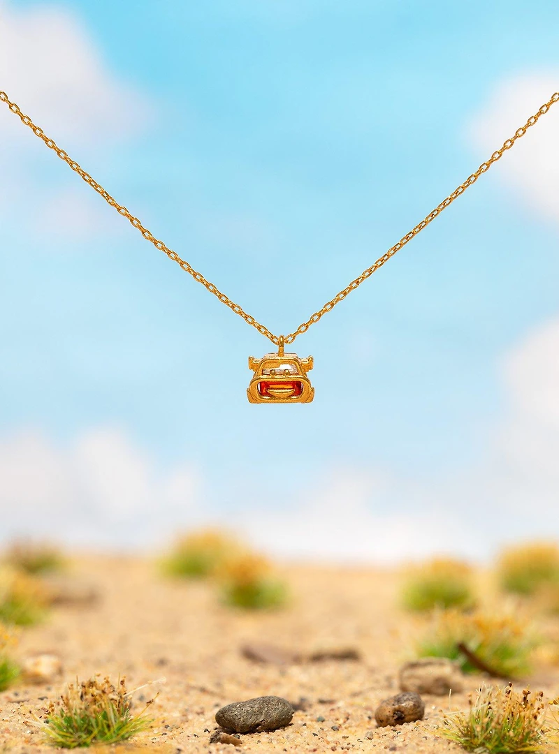 Girls Crew Disney Pixar Cars Lightning McQueen Charm Necklace - BoxLunch Exclusive