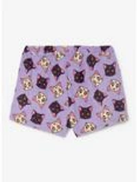 Sailor Moon Luna & Artemis Allover Print Women's Plush Sleep Shorts - BoxLunch Exclusive