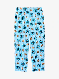 Sesame Street Cookie Monster Cookies Allover Print Striped Plus Sleep Pants — BoxLunch Exclusive