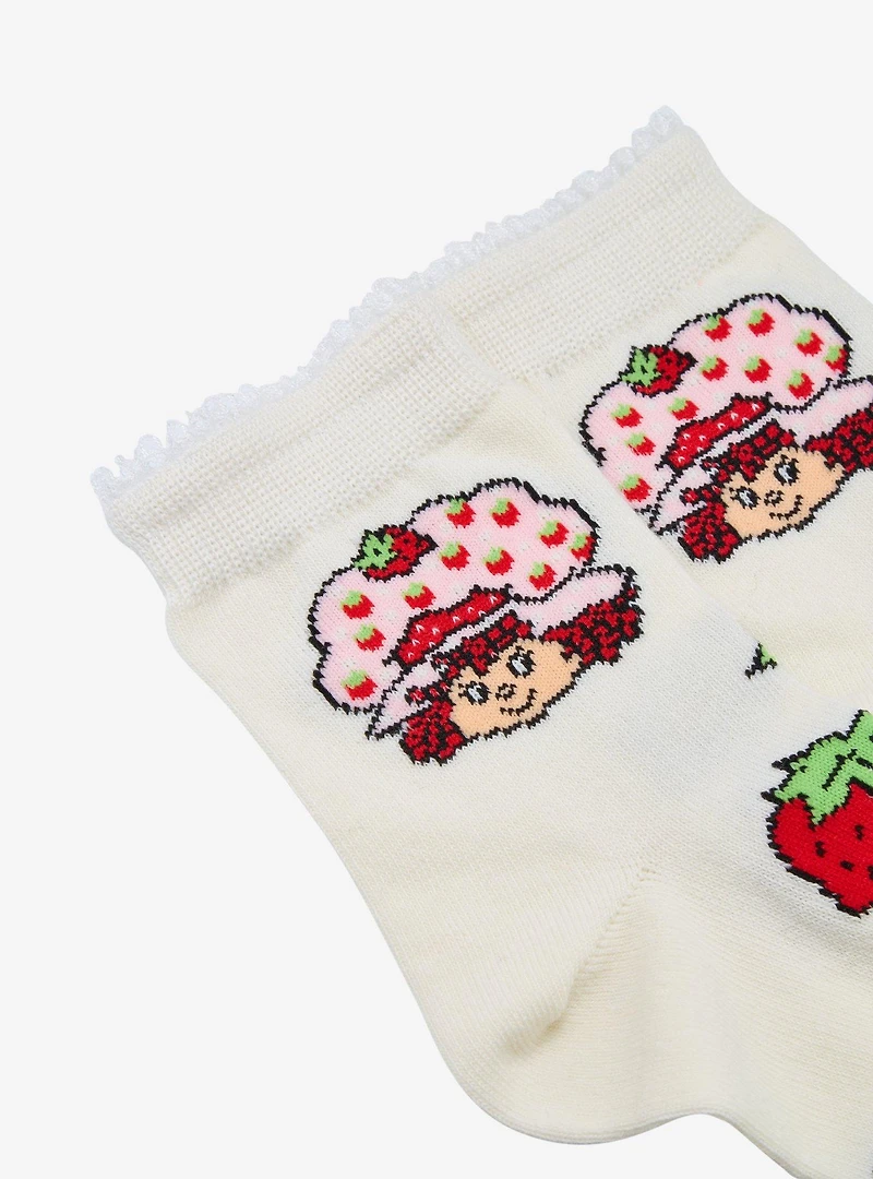 Strawberry Shortcake Berries Lace Quarter Crew Socks - BoxLunch Exclusive
