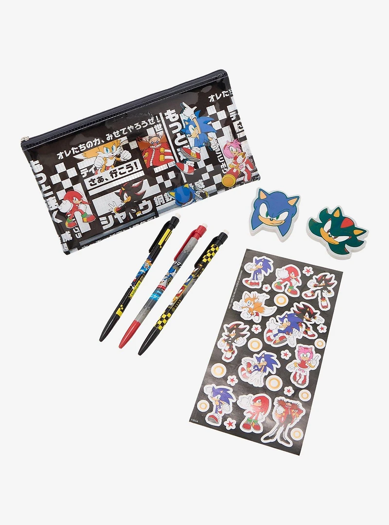 Sonic the Hedgehog Character Pencil Pouch Set — BoxLunch Exclusive
