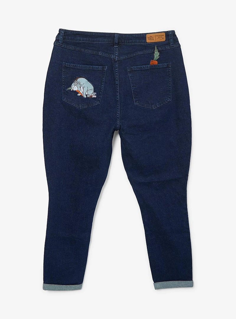 Disney Winnie the Pooh Harvest Embroidered Women's Plus High-Waisted Mom Jeans - BoxLunch Exclusive
