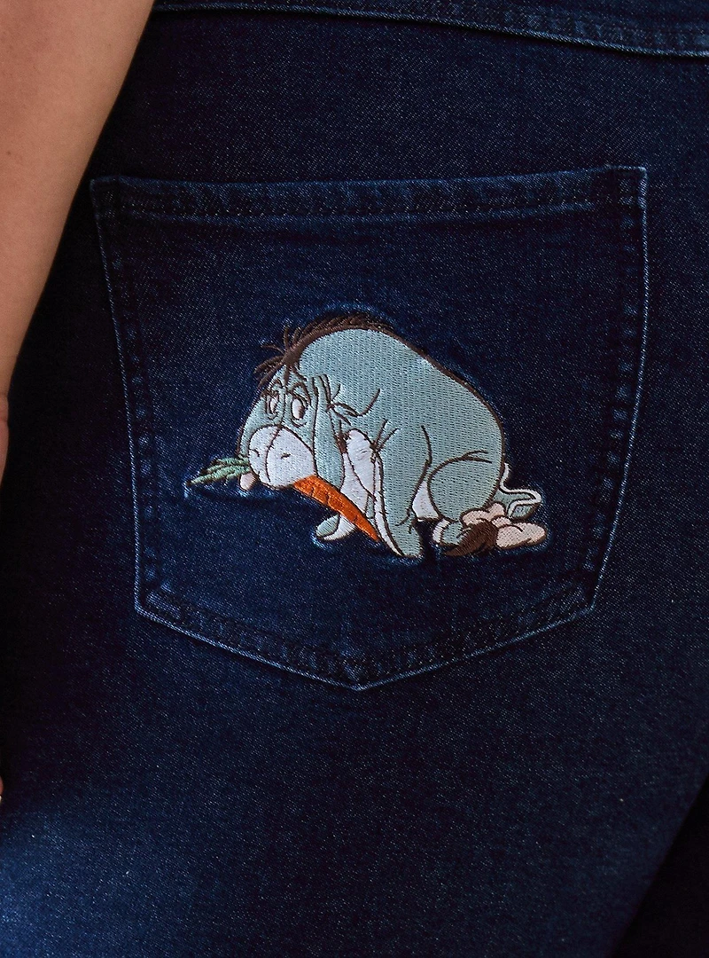 Disney Winnie the Pooh Harvest Embroidered Women's Plus High-Waisted Mom Jeans - BoxLunch Exclusive