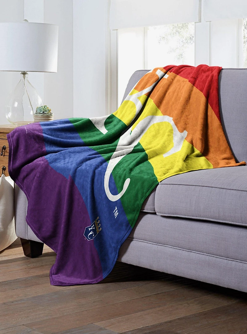 MLB Kansas City Royals Pride Series Silk Touch Throw Blanket