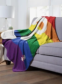 MLB Philadelphia Phillies Pride Series Silk Touch Sherpa Throw Blanket