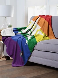 MLB Houston Astros Pride Series Silk Touch Sherpa Throw Blanket