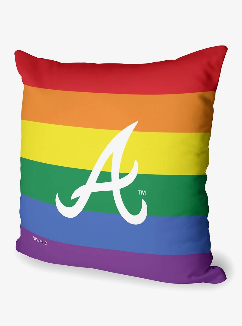 MLB Atlanta Braves Pride Series Throw Pillow