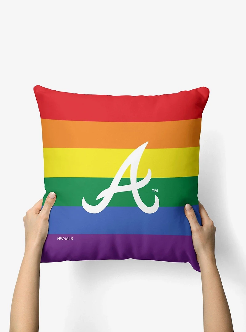 MLB Atlanta Braves Pride Series Throw Pillow
