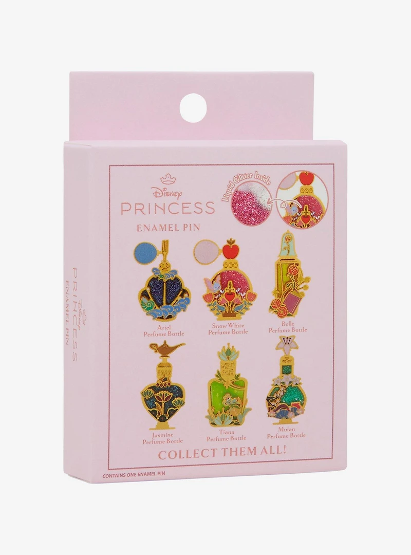 Disney Princess Liquid Glitter Filled Perfume Bottle Blind Box Enamel Pin - BoxLunch Exclusive